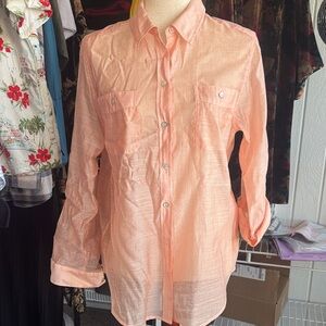 Chico's Peach Button-Up Blouse